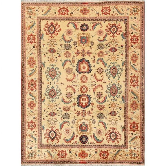 Pasargad Home Sultanabad Collection Hand-knotted Wool Area Rug- 8'11" X 11' 9"