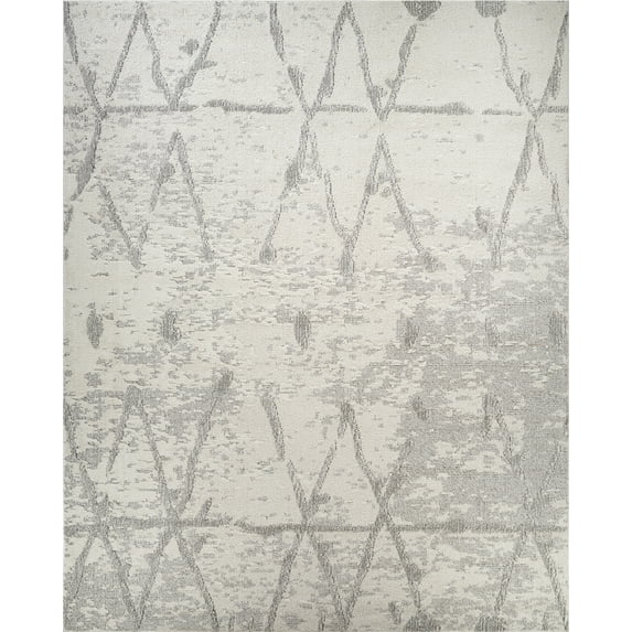 Pasargad Home Sutton 4' x 6' Power-Loomed Ivory/Grey Rug, For Indoor Space and all Age of Group