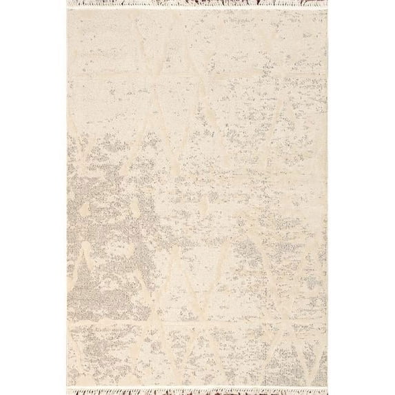 Pasargad Home Sutton 9' x 12' Power-Loomed Ivory/Grey Rug, For Indoor Space and all Age of Group