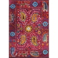 thumbnail image 1 of Pasargad Home Suzani 65" x 96" Hand-Knotted Sari Silk Fabric Runner Rug in Red, 1 of 3