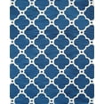 thumbnail image 1 of Pasargad Home Transitional 8' x 10' Hand-Tufted Lamb's Wool Navy/Ivory Rug - All Ages, Indoors, 1 of 4