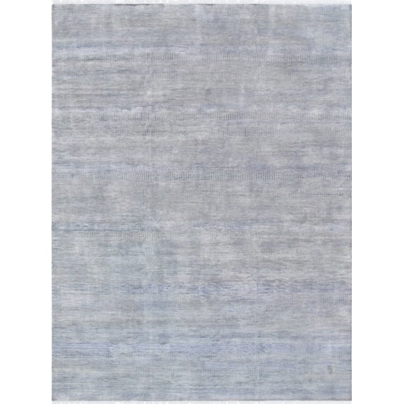 Pasargad Home Transitional Collection Hand-Knotted Silk & Wool Area Rug- 9' 1' X 12' 3'