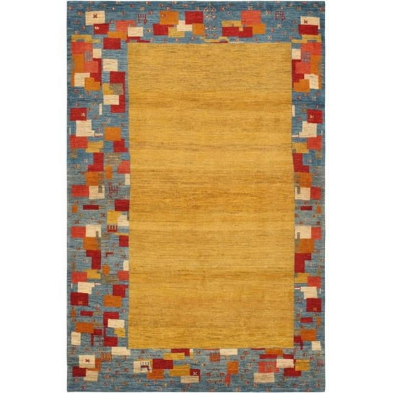 Pasargad Home Tribal Collection Hand-Knotted Lamb's Wool Area Rug 4 ft. 2 in. X 6 ft. 4 in.