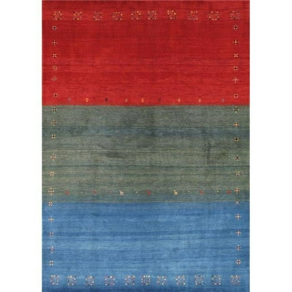 Pasargad Home Tribal Collection Hand-Knotted Lamb's Wool Area Rug