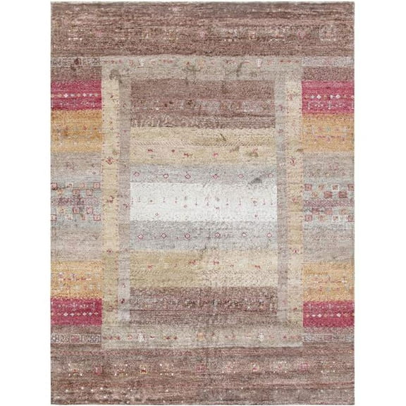 Pasargad Home  Tribal Collection Hand-Knotted Silk Area Rug 5 ft. 9 in. X 7 ft. 8 in.