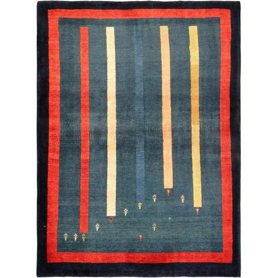 Pasargad Home Tribal Collection Hand-Knotted Wool Area Rug 3' 6" X 4' 8"