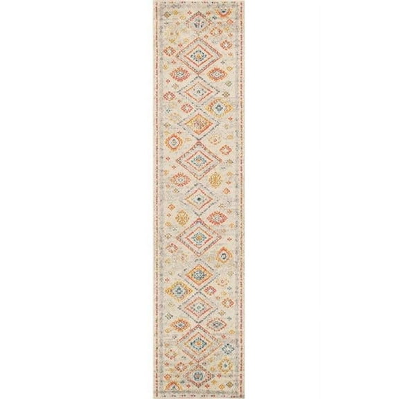 Pasargad Home Turkish Aldora 2.04' x 8' Power-Loomed Beige Rug, For Indoor Space and all Age of Group