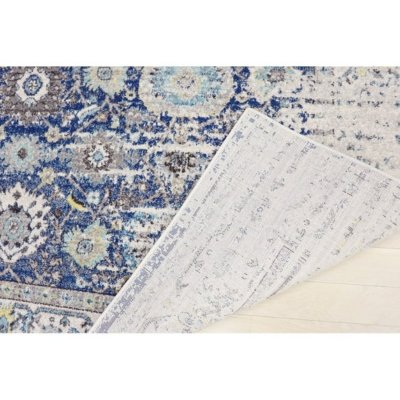 Pasargad Home Turkish Chelsea Design 96" x 120" Area Rug in Navy/Ivory