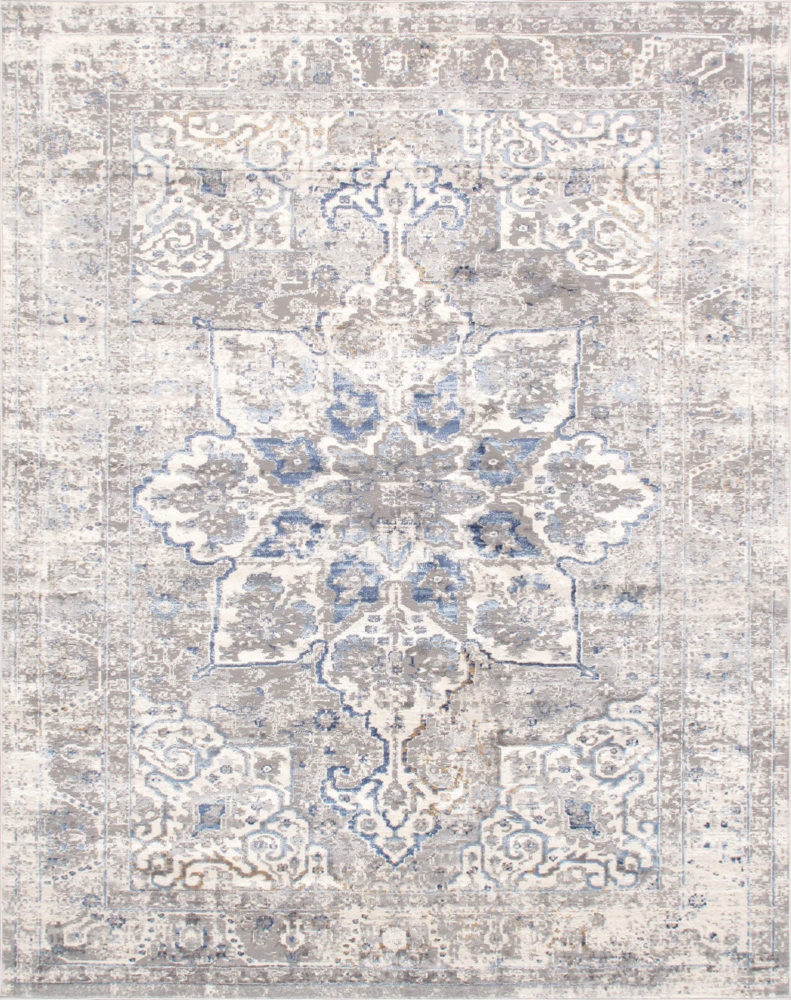 Handmade Gray Synthetic 4'x6' Easy-Care Rectangular Rug