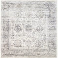 thumbnail image 1 of Pasargad Home  Turkish Majestic Design Oriental Area Rug 6' Square - Ivory/Grey, 1 of 5