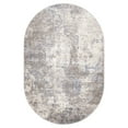 thumbnail image 1 of Pasargad Home Turkish Stella Design Power-Loomed Beige/Light Grey Oval Rug- 3' x 5', All Ages, Indoors, 1 of 8