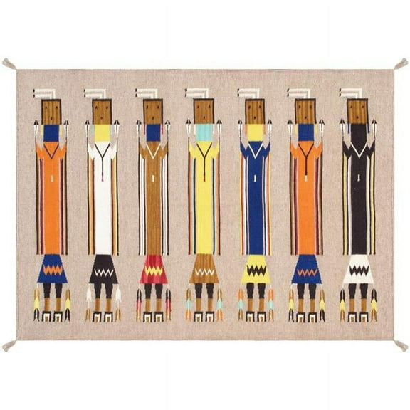 Pasargad Home Tuscany Collection Reversible Wool Mocha Area Rug- 4' 3'' X 5'10''