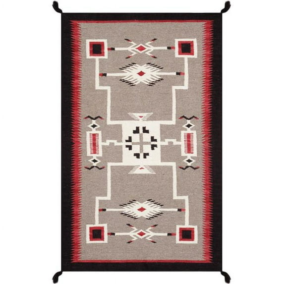 Pasargad Home Tuscany Collection Reversible Wool Mocha Area Rug