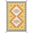 thumbnail image 1 of Pasargad Home Tuscany Collection Reversible Wool Yellow Area Rug- 3'11'' X 6' 0'', 1 of 2