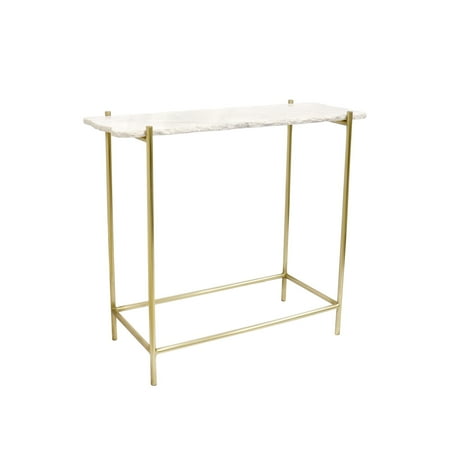 Pasargad Home Vasto Marble & Stainless Steel Console Table