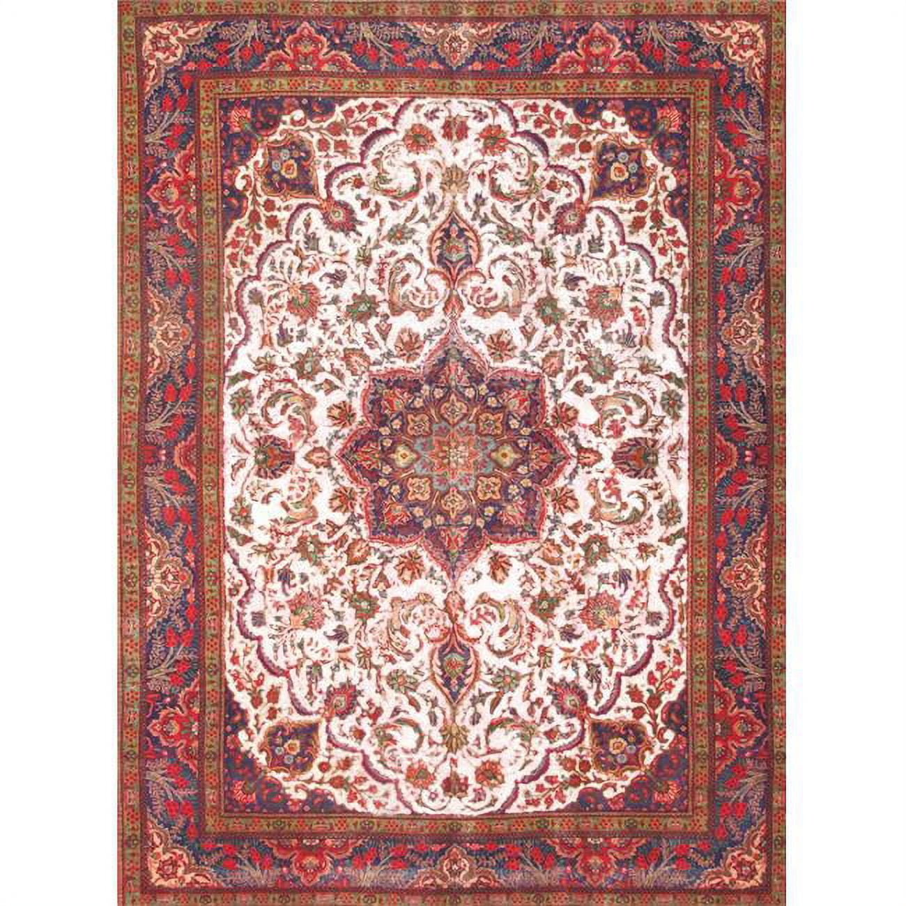 Vintage Hand-Knotted Red Wool 9'6" x 12'8" Area Rug