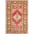 thumbnail image 1 of Pasargad Home Vintage Sivas Collection Coral Lamb's Wool Area Rug- 3' 7" X 5' 5", 1 of 4