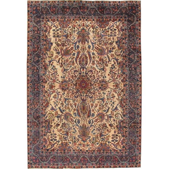 Pasargad Home Yazd Hand-Knotted Lamb's Wool Area Rug 11' 7" X 17' 1" Ivory