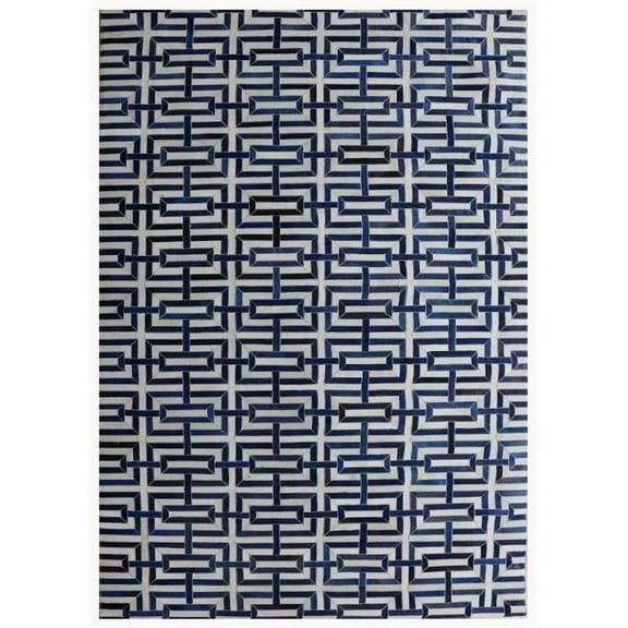 Pasargad PTX-4165 8x10 7 ft. 9 in. x 9 ft. 9 in. Cowhide & Hand-Loomed Sari Silk Area Rug
