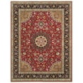 thumbnail image 1 of Pasargad Home Baku 61" x 83" Hand-Knotted Silk & Wool Area Rug in Red/Navy, 1 of 4