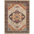 thumbnail image 1 of Pasargad Serapi Collection Blue/Multicolored Wool Hand-knotted Southwestern Area Rug (9'10 x 14'2), 1 of 5