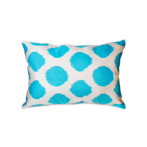 Pasargad Silk Velvet Ikat Pillow
