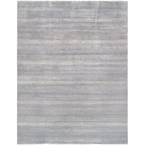 Pasargad Transitiona Collection Hand-Knotted Bsilk & Wool Area Rug - Blue
