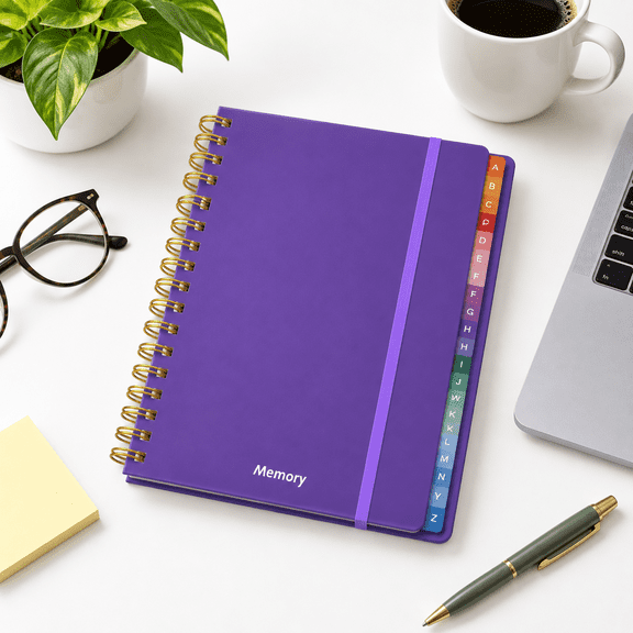 Pasbook With Alphabetical Tabs Hardcover Notebook 5.8" X 8.5"