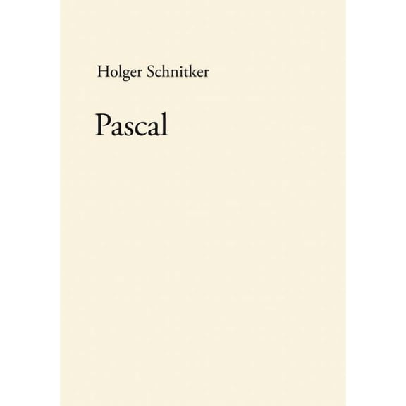 Pascal, (Paperback)