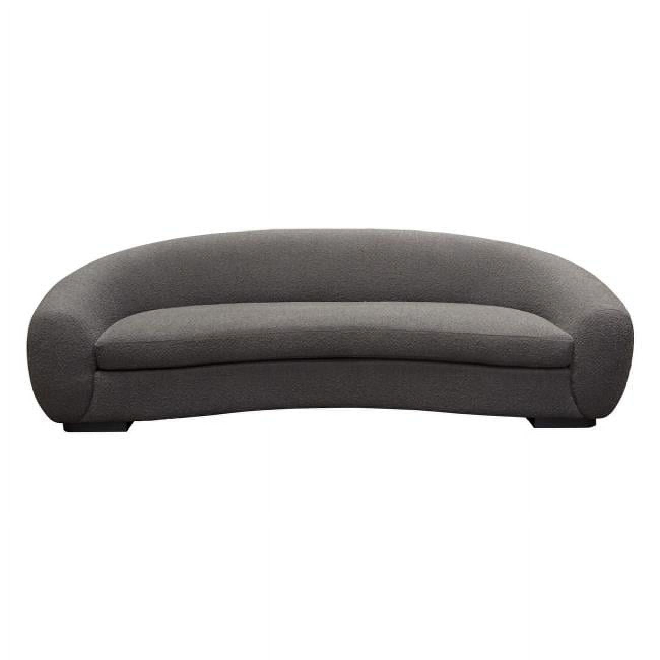 Charcoal Boucle Textured 97'' Track Arm Sofa