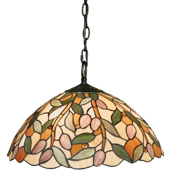 Pascal Stained Glass Hanging Lamp Multi Earth
