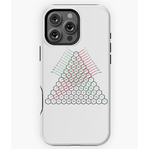Pascal's Triangle Math Teacher Gift Phone Case for iPhone 16 15 14 13 12 11 Pro Max