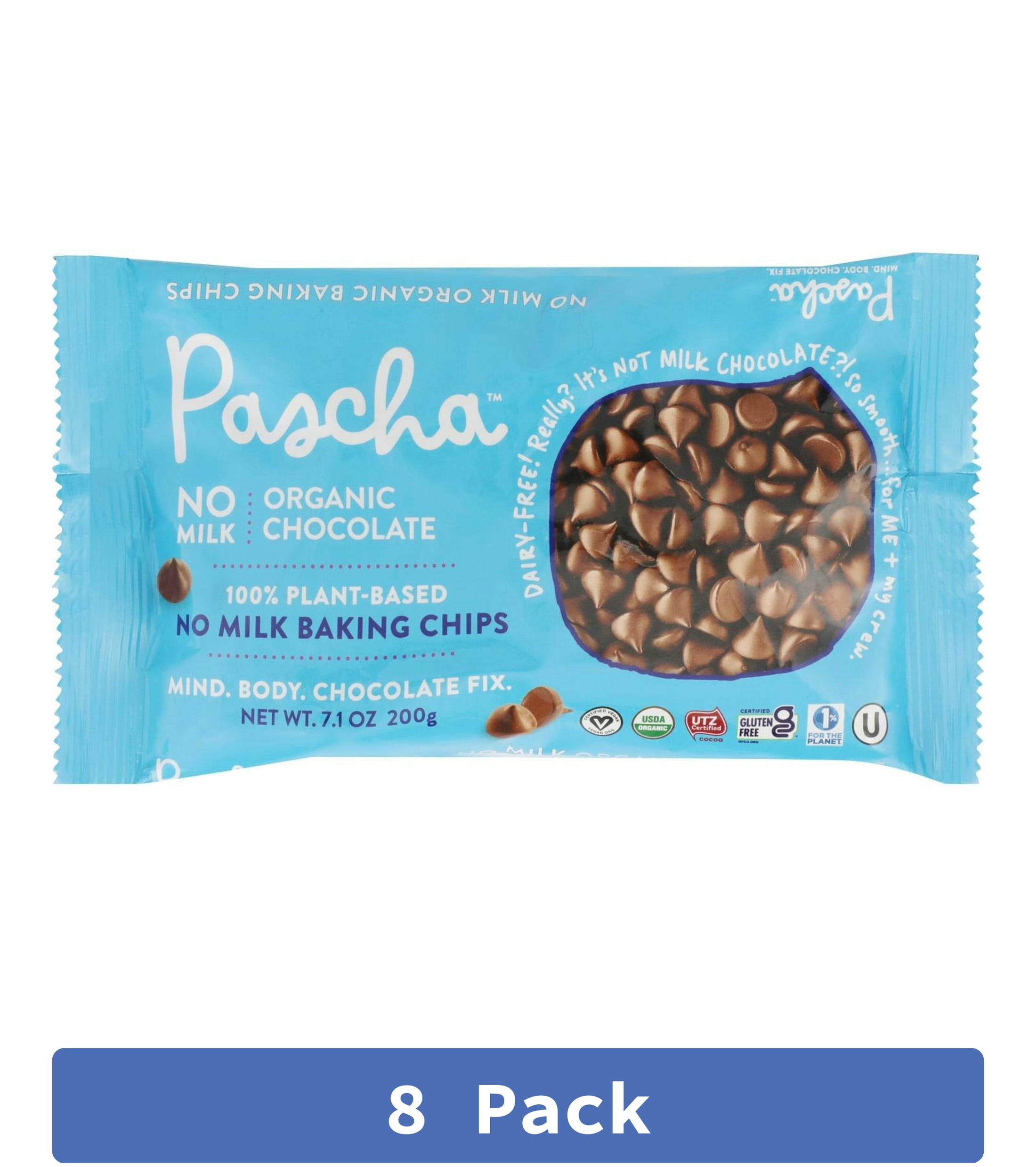 Pascha Organic Gluten-Free Rice Milk Chocolate Baking Chips 7.1 oz (Pack of 8)
