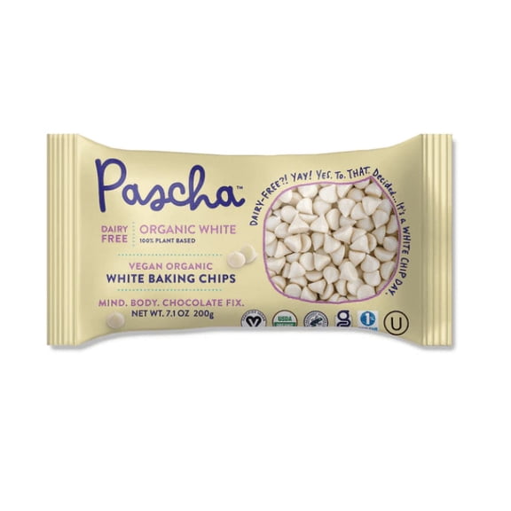 Pascha Organic White Baking Chips with Rice Powder - 7.1 oz Pack of 4