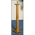 thumbnail image 1 of wood church paschal candleholder candle stand 2 inch brass socket, 1 of 1