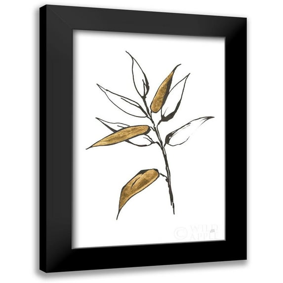 Paschke, Chris 11x14 Black Modern Framed Museum Art Print Titled - Leafed V