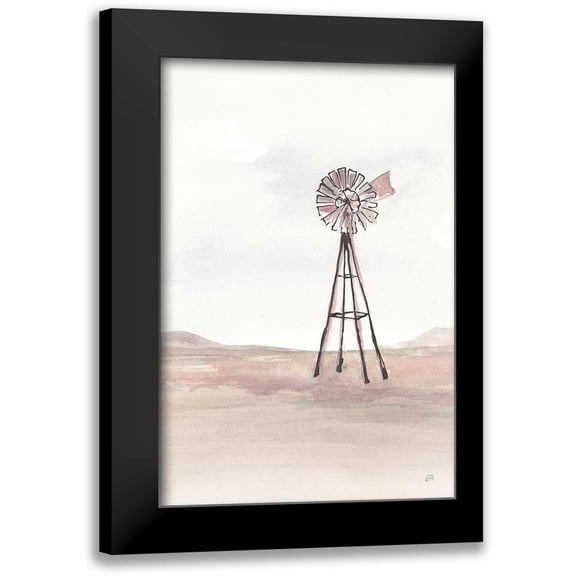 Paschke, Chris 11x14 Black Modern Framed Museum Art Print Titled - Windmill Landscape IV