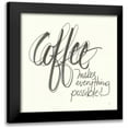 thumbnail image 1 of Paschke, Chris 12x12 Black Modern Framed Museum Art Print Titled - Coffee Sayings IV, 1 of 5