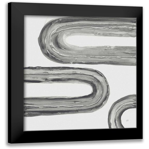 Paschke, Chris 12x12 Black Modern Framed Museum Art Print Titled - Gray Rainbow V