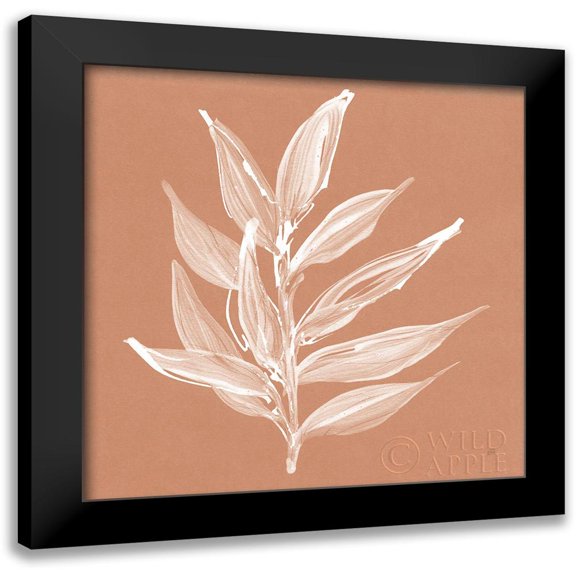 Paschke, Chris 12x12 Black Modern Framed Museum Art Print Titled - Leaf Study IV Pheasant