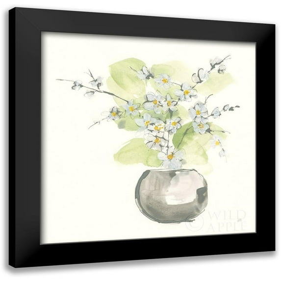 Paschke, Chris 12x12 Black Modern Framed Museum Art Print Titled - Plant Blossom II