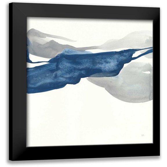 Paschke, Chris 12x12 Black Modern Framed Museum Art Print Titled - Sapphire and Gray III