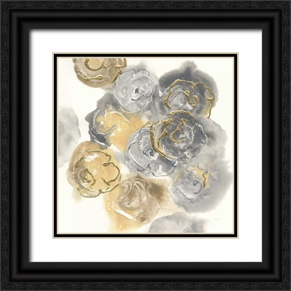 Paschke, Chris 12x12 Black Ornate Wood Framed with Double Matting Museum Art Print Titled - Gold Edged Neutral II