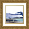 thumbnail image 1 of Paschke, Chris 12x12 Gold Ornate Wood Framed with Double Matting Museum Art Print Titled - Bluescape I, 1 of 4