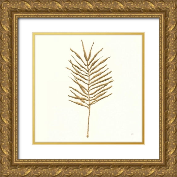 Paschke, Chris 12x12 Gold Ornate Wood Framed with Double Matting Museum Art Print Titled - Gilded Palm VI