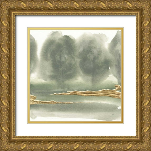 Paschke, Chris 12x12 Gold Ornate Wood Framed with Double Matting Museum Art Print Titled - Gold Earth V