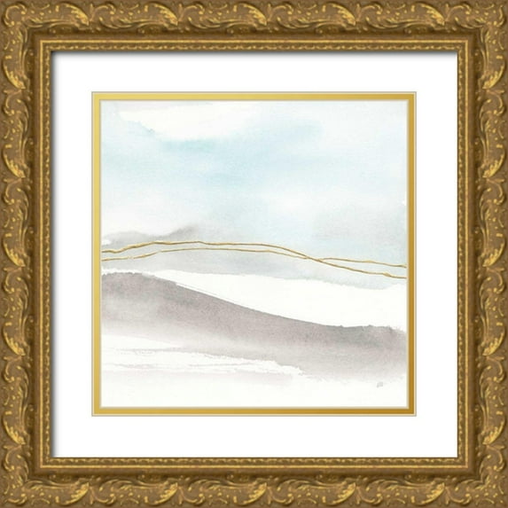 Paschke, Chris 12x12 Gold Ornate Wood Framed with Double Matting Museum Art Print Titled - Gold Horizon I