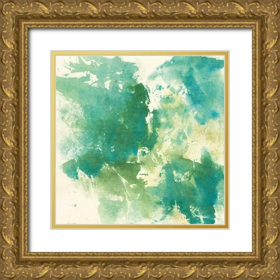 Paschke, Chris 12x12 Gold Ornate Wood Framed with Double Matting Museum Art Print Titled - Mossy Rock I