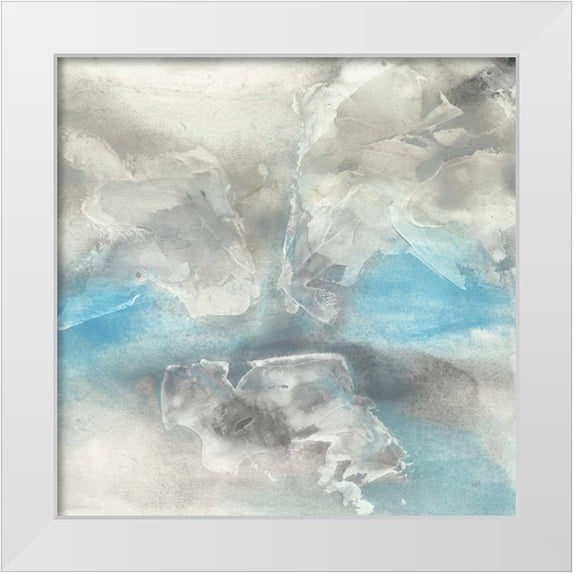 Paschke, Chris 12x12 White Modern Wood Framed Museum Art Print Titled - Blue Tones I