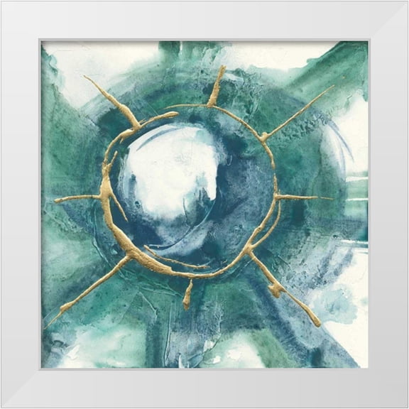 Paschke, Chris 12x12 White Modern Wood Framed Museum Art Print Titled - Dharma Wheel II